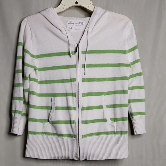 Women's zip front sweater with hood - Picture 1 of 5